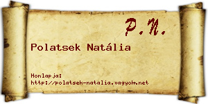 Polatsek Natália névjegykártya